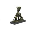 Image 4 : THE THREE GRACES (Erotic Version) Nude Women Bronze Sculpture by J. Mavchi 12" x 12.5"