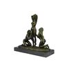 Image 5 : THE THREE GRACES (Erotic Version) Nude Women Bronze Sculpture by J. Mavchi 12" x 12.5"