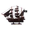 Image 1 : Wooden Black Pearl Black Sails Pirate Ship Model 15"