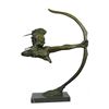 Image 11 : MOHAWK ARCHER Abstract Native American Bronze Bust Sculpture 29" x 23"