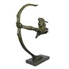 Image 4 : MOHAWK ARCHER Abstract Native American Bronze Bust Sculpture 29" x 23"