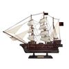 Image 2 : Wooden Ed Low's Rose Pink White Sails Pirate Ship Model 20"