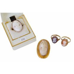 Estate Group of Antique Cameo Jewelry
