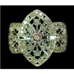 Large Diamond Cluster Ring