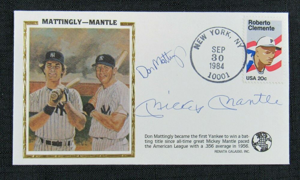 Mickey Mantle Don Mattingly Signed New York Yankees 1984 Event