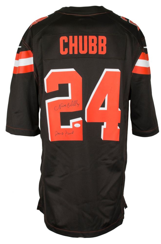signed nick chubb jersey