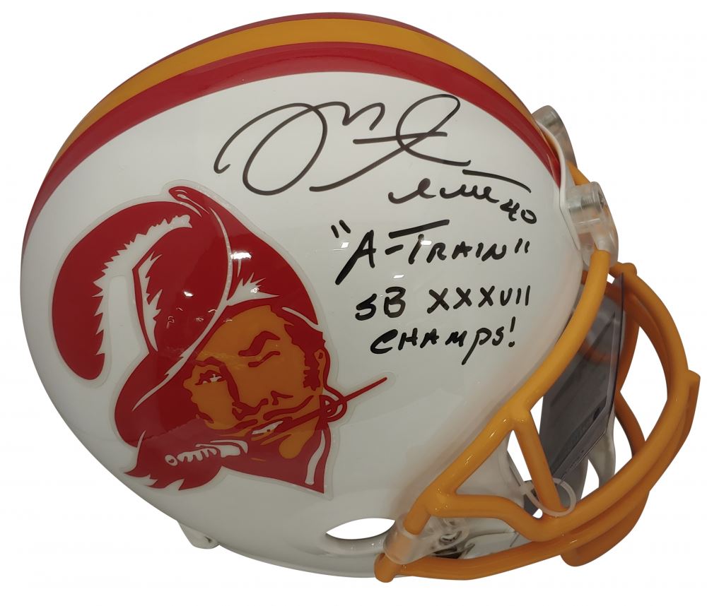 mike alstott signed helmet