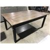Image 1 : CONTEMPORARY 2-TONE GREY & BLACK DINING TABLE WITH 6 STORAGE DRAWERS (MINOR SCUFF TO FINISH ON TOP)