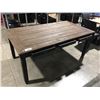 Image 2 : CONTEMPORARY 2-TONE GREY & BLACK DINING TABLE WITH 6 STORAGE DRAWERS (MINOR SCUFF TO FINISH ON TOP)