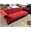 Image 1 : RED VELVET UPHOLSTERED JEWELED SOFA