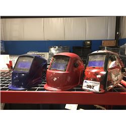 3 WELDING HELMETS