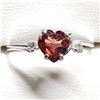 Image 2 : 10K  NATURAL GARNET(1.5CT) DIAMOND(0.03CT) RING