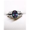 Image 2 : SILVER RAINBOW TOPAZ CZ (3.66GM) RING