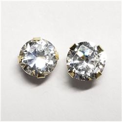 14K  CZ (4MM) EARRINGS