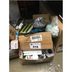 SOAP DISPENSERS, HOUSEHOLD ITEMS, HAIR DRYER, MAGNETIC PICK-UP TOOLS, DOOR DRAFT STOPPER, ETC