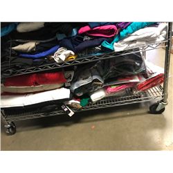 SHELF LOT OF COSTUMES, TOMMY HILFIGERS VESTS, ETC