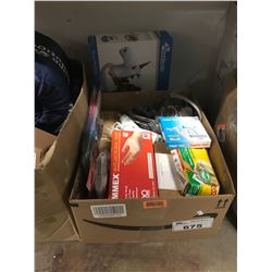 GOFLOATS GIANT UNICORN FLOATY, BINDER DIVIDERS, SANDWICH BAGS, RESPIRATOR, LIGHT BULBS, ETC