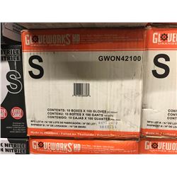 BOX OF GLOVEWORKS HD ORANGE NITRILE SMALL SIZED GLOVES