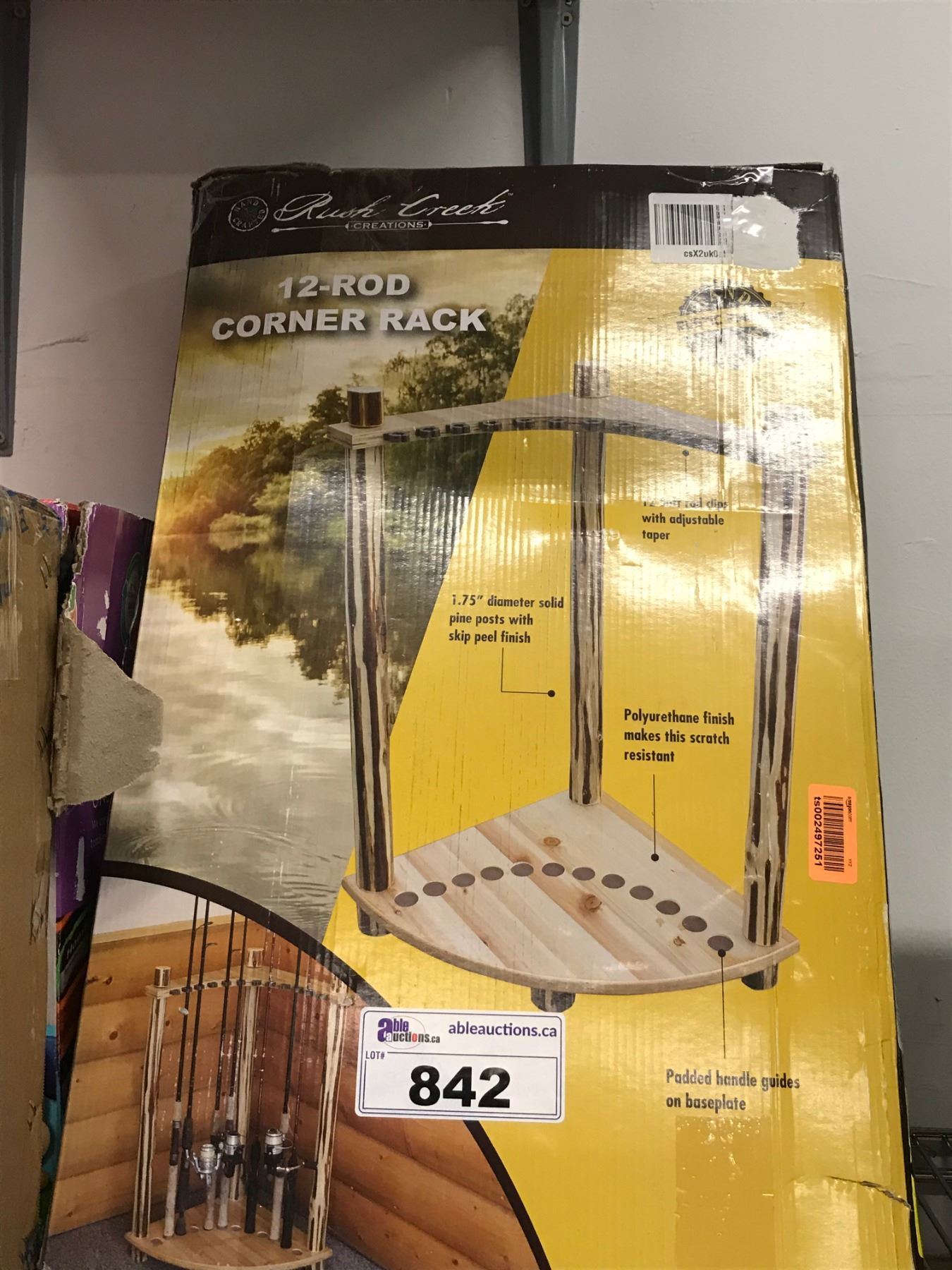 Corner Rod Rack 12-ROD CORNER RACK - Able Auctions