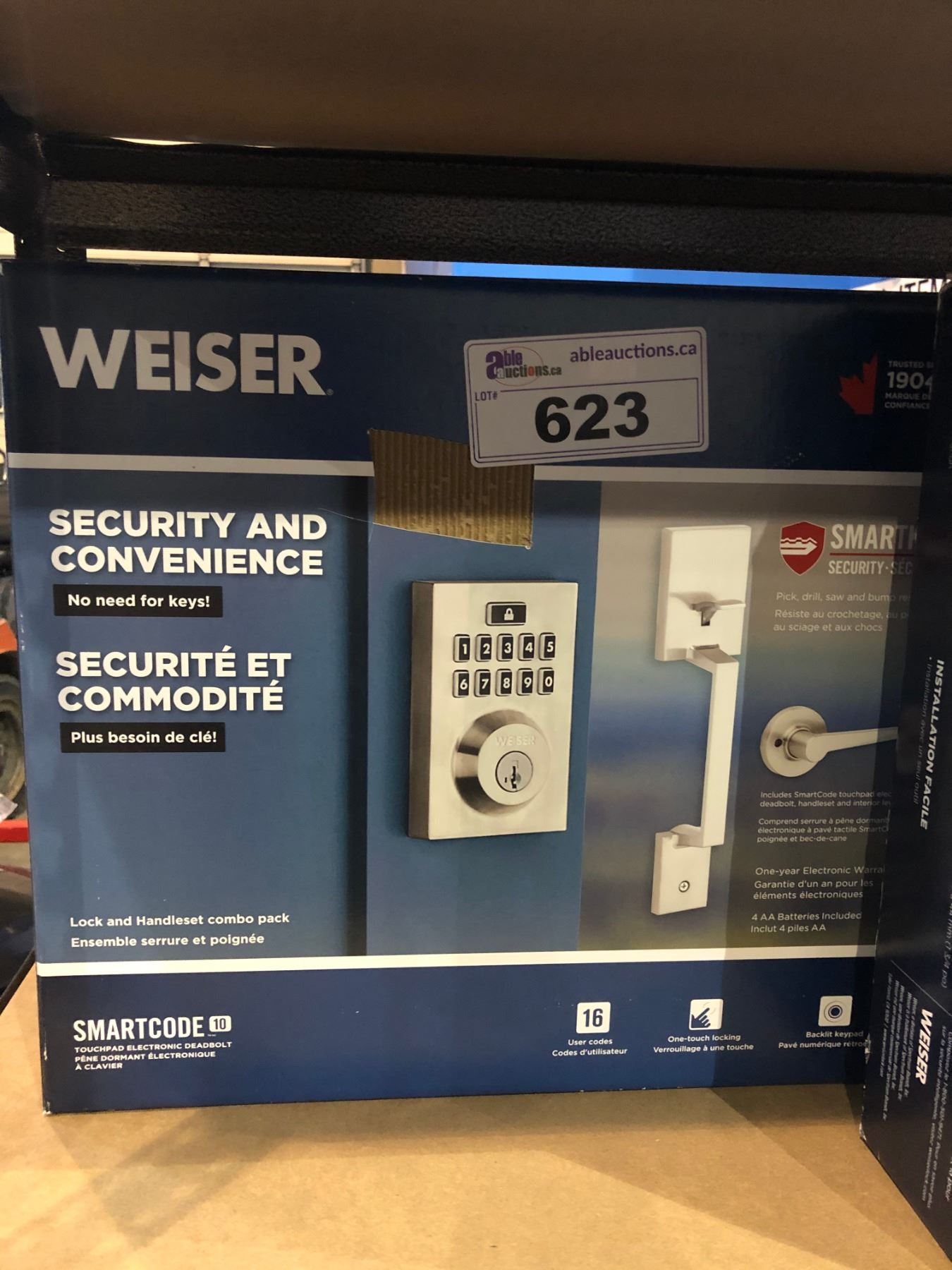 WEISER SMARTCODE 10 TOUCHPAD ELECTRONIC DEADBOLT DOOR LOCK
