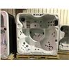 Image 1 : CAL SPA HOT TUB, LES SPAS, STERLING SILVER ARCY, 84X84 SMOKE BASE, 1 PILLOW, 46 STAR FIRE JETS,