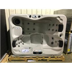 CAL SPA HOT TUB, PATIO PLUS SPAS, SIERRA ARCY, 84X64 SMOKE BASE, 3 PILLOWS, DELUXE SHELL COLOR