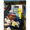 Image 2 : BIN OF ASSORTED PROPANE TORCHES & PHONES WIRE CLIPS