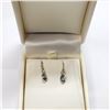 Image 2 : 10K BLUE ZIRCON (2.8CT) DIAMOND (0.5CT) EARRINGS