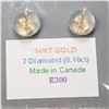 Image 2 : 14K DIAMOND (0.16CT) EARRINGS