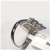 Image 2 : SILVER TANZANITE (1.3CT) WHITE TOPAZ RING