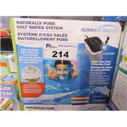 SUMMERWAVES NATURALLY PURE SALT WATER SYSTEM (UP TO 7,000 GALLON CAPACITY OR 18'X52" IN SIZE)