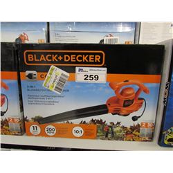 BLACK & DECKER CORDED 3-IN-1 BLOWER/VAC/MULCHER