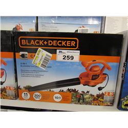 BLACK & DECKER CORDED 3-IN-1 BLOWER/VAC/MULCHER