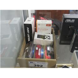 BOX OF DDR3/DDR4 RAM, SEAGATE 5TB EXTERNAL HDD, MP3 PLAYER, ALTEC MINI H2O BLUETOOTH SPEAKER