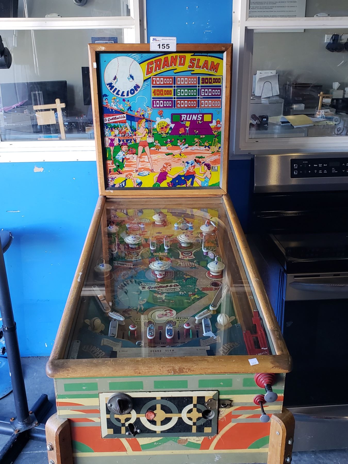 Pinball Auction LATE 40'S, EARLY 1950S GOTTLIEB & CO. GRAND SLAM PINBALL MACHINE ...