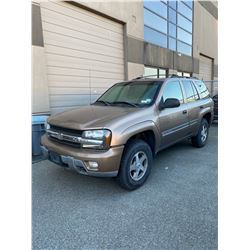 2002 CHEVROLET TRAILBLAZER, 4DRSW, BROWN, GAS, AUTOMATIC, VIN#1GNDT13S022337603, 357,183KMS,