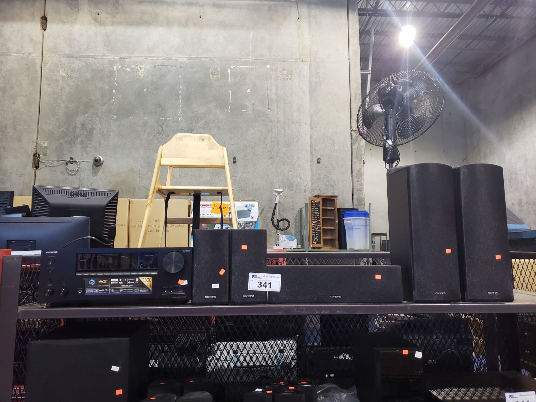 ONKYO RECEIVER HT-R695 WITH 5 SPEAKERS - Able Auctions