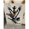 Image 2 : FIRST NATION PRINT "WHEN THE EAGLE LANDS ON THE MOON"  6/300 & POSTERBOARD ART