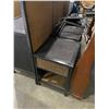 Image 2 : BLACK METAL AND RATTAN 4 PIECE BEDROOM SUITE: HEADBOARD, 2 NIGHTSTANDS AND DRESSER