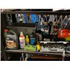 Image 2 : SHELF OF ASSORTED TOOLS & CAR LUBRICANTS