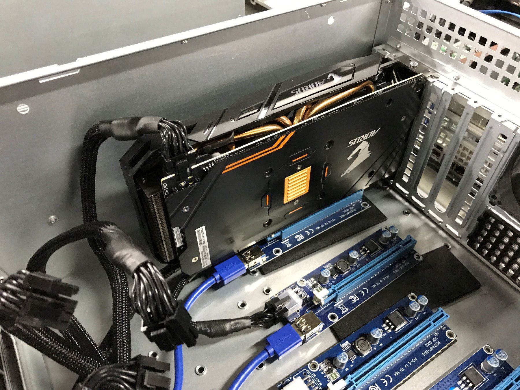 4-U RACK MOUNT COMPUTER SYSTEM WITH Z 270 MAINBOARD, RX 570 GPU, 1200 ...