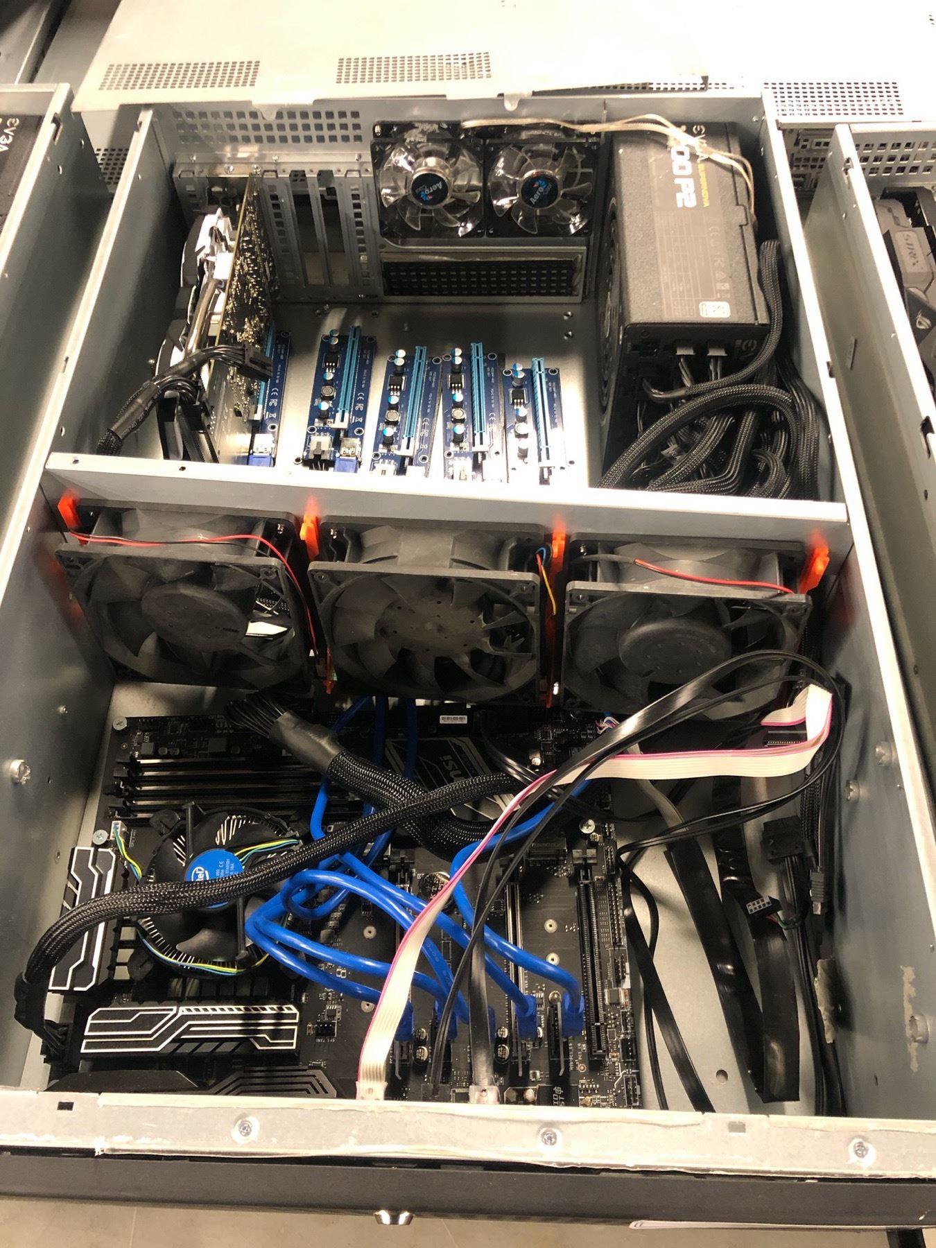 Rackmount Computer System 4-U RACK MOUNT COMPUTER SYSTEM WITH Z 270 MAINBOARD, RX 570 GPU, 1200 ...