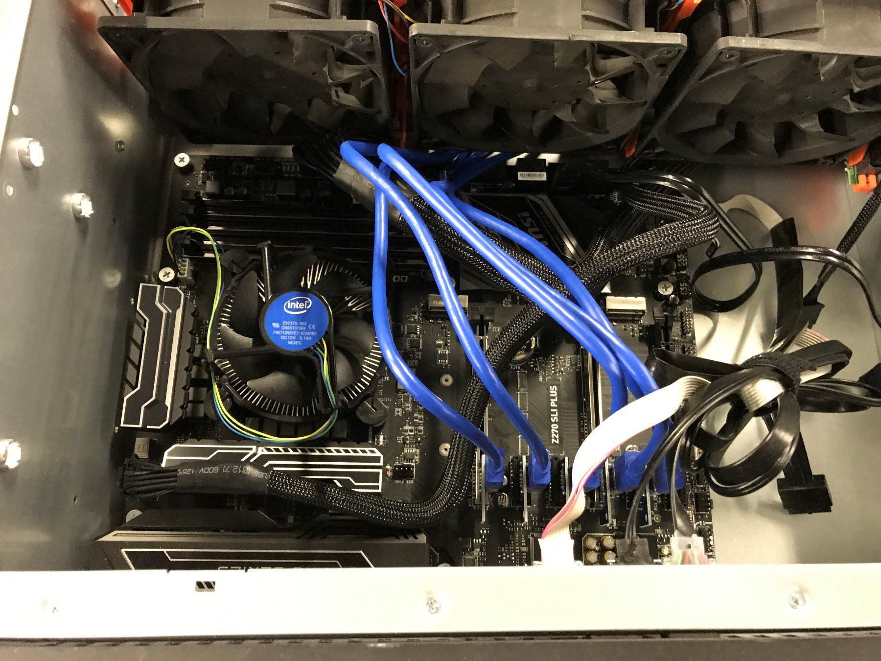 4-U RACK MOUNT COMPUTER SYSTEM WITH Z 270 MAINBOARD, RX 570 GPU, 1200 ...