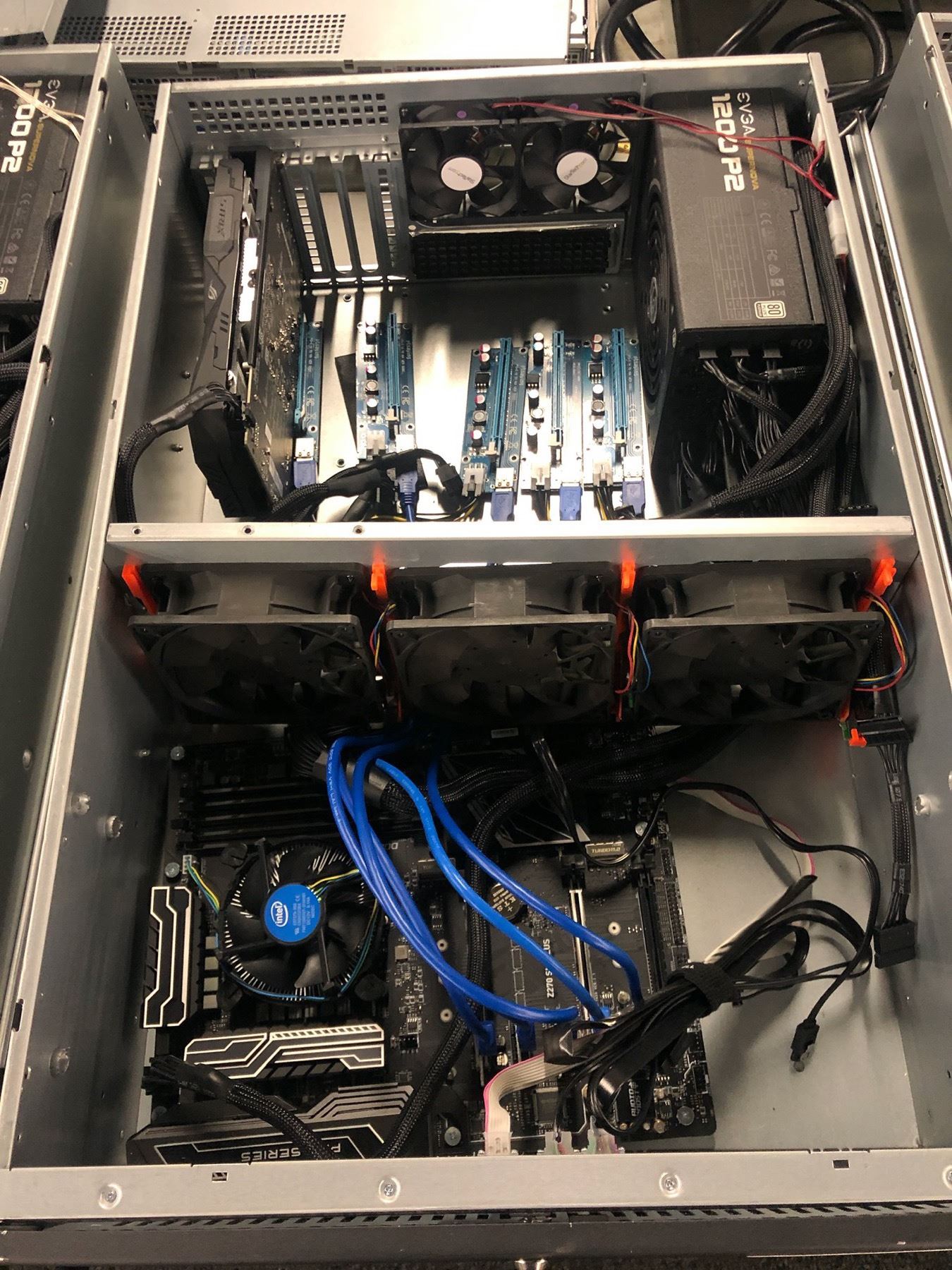 Rackmount Computer System 4-U RACK MOUNT COMPUTER SYSTEM WITH Z 270 MAINBOARD, RX 570 GPU, 1200 ...