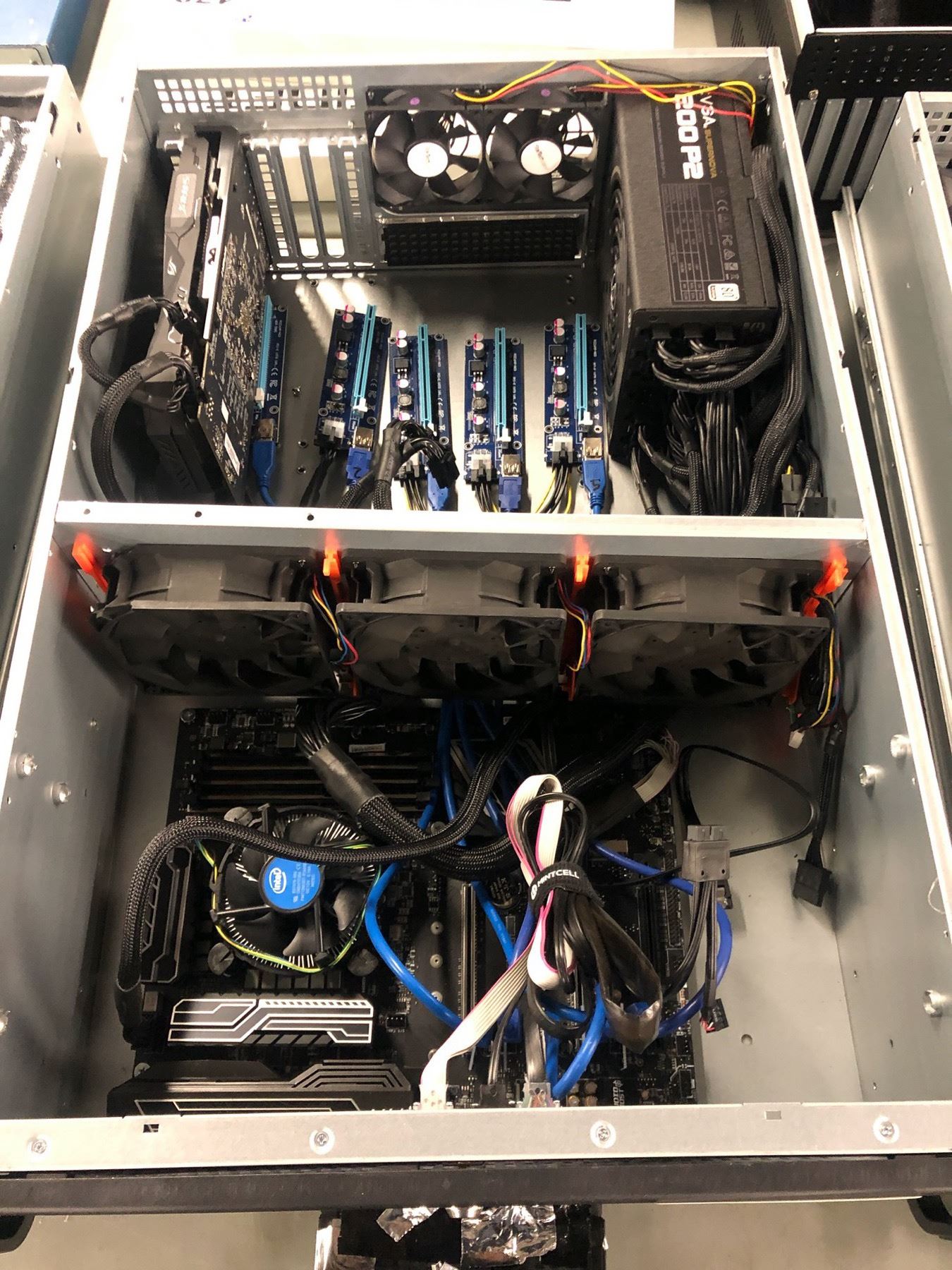 4-U RACK MOUNT COMPUTER SYSTEM WITH Z 270 MAINBOARD, RX 570 GPU, 1200 ...