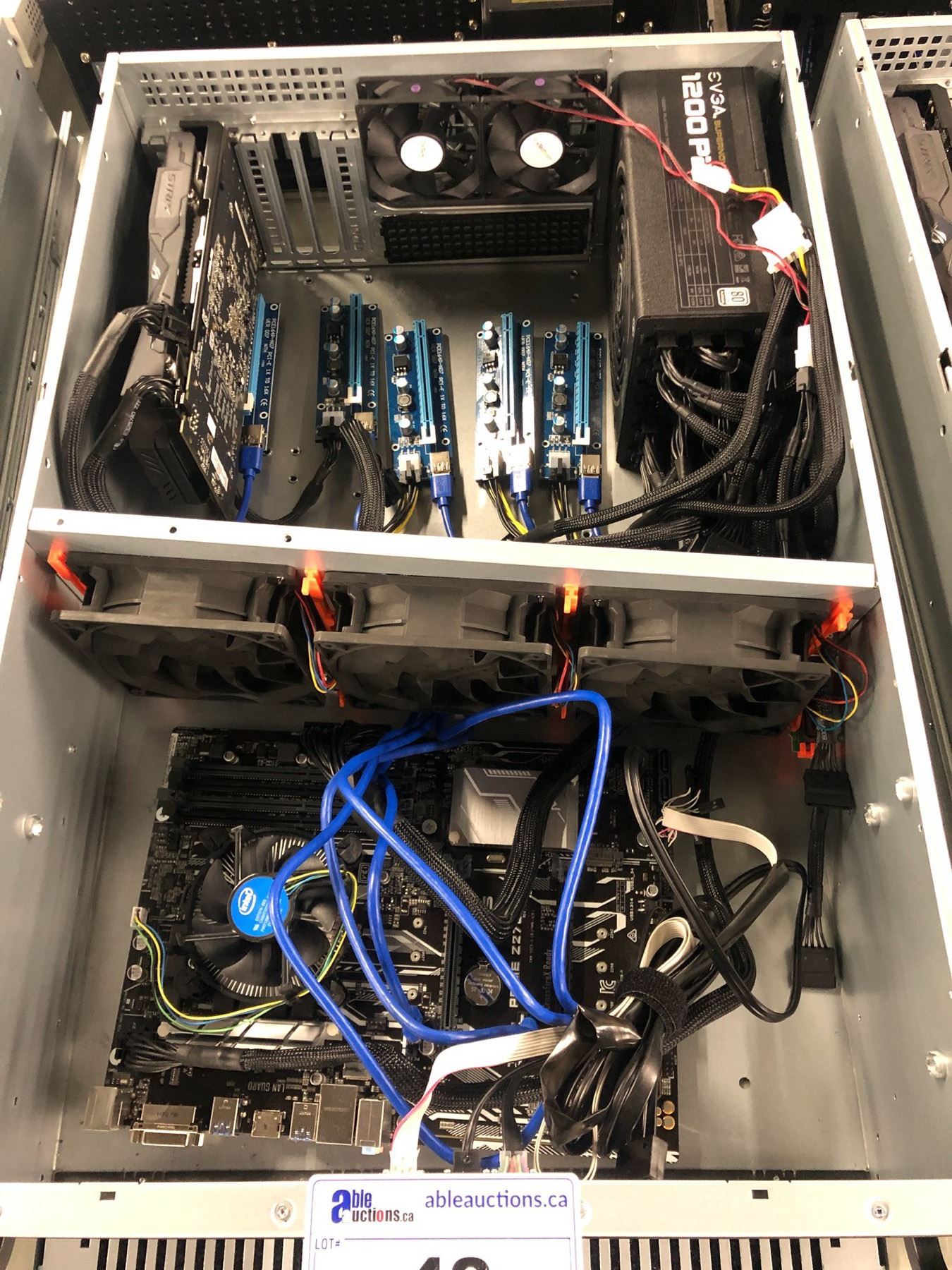 4-U RACK MOUNT COMPUTER SYSTEM WITH Z 270 MAINBOARD, RX 570 GPU, 1200 ...