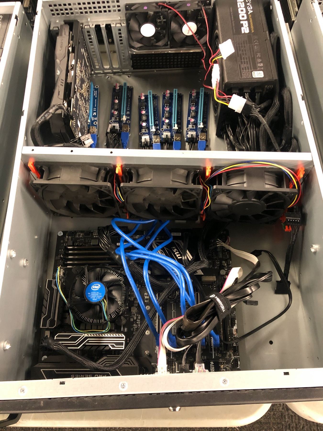 Rackmount Computer System 4-U RACK MOUNT COMPUTER SYSTEM WITH Z 270 MAINBOARD, RX 570 GPU, 1200 ...