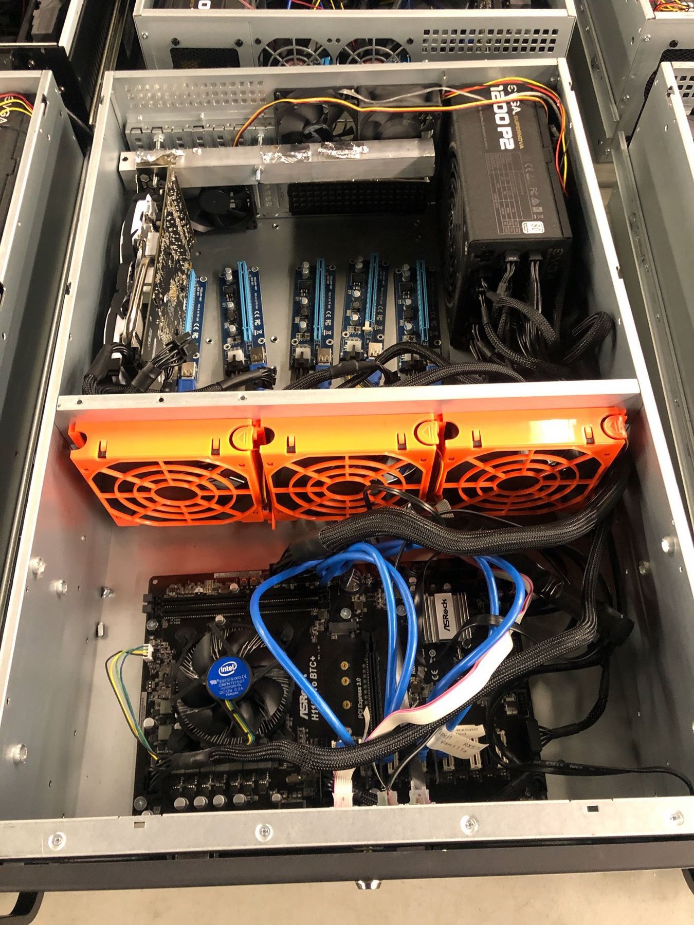 4-U RACK MOUNT COMPUTER SYSTEM WITH H110 PRO BTC+ MOTHERBOARD, RX 570 ...