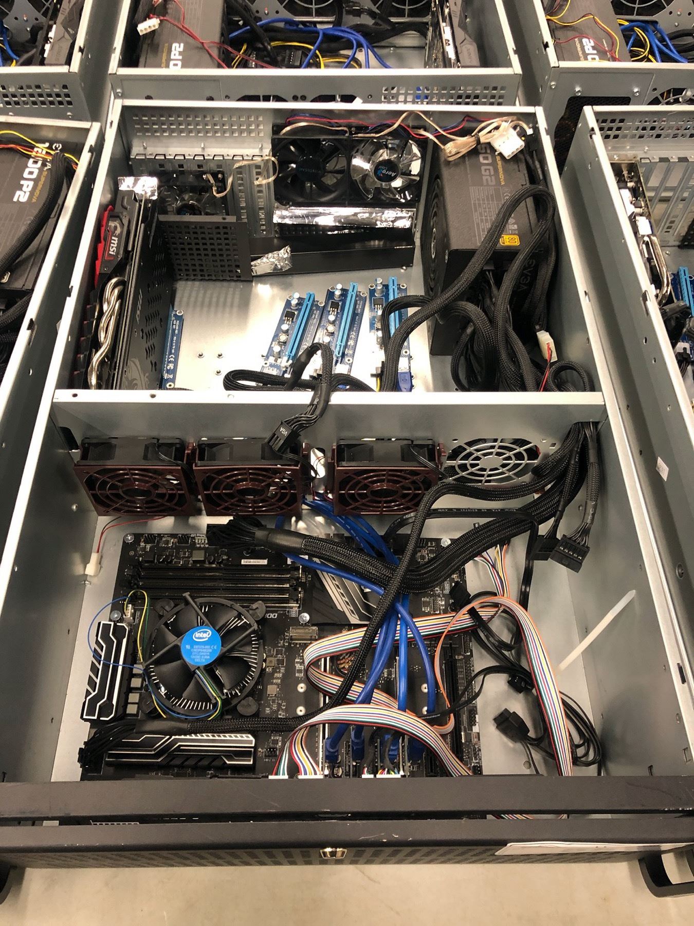 4-U RACK MOUNT COMPUTER SYSTEM WITH Z 270 MAINBOARD, RX 570 GPU, 1200 ...