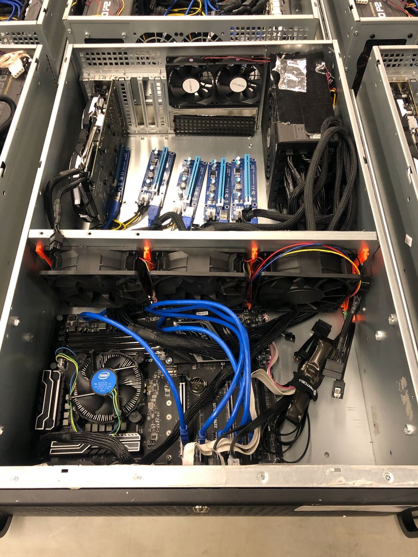 Rackmount Computer System 4-U RACK MOUNT COMPUTER SYSTEM WITH Z 270 MAINBOARD, RX 570 GPU, 1200 ...
